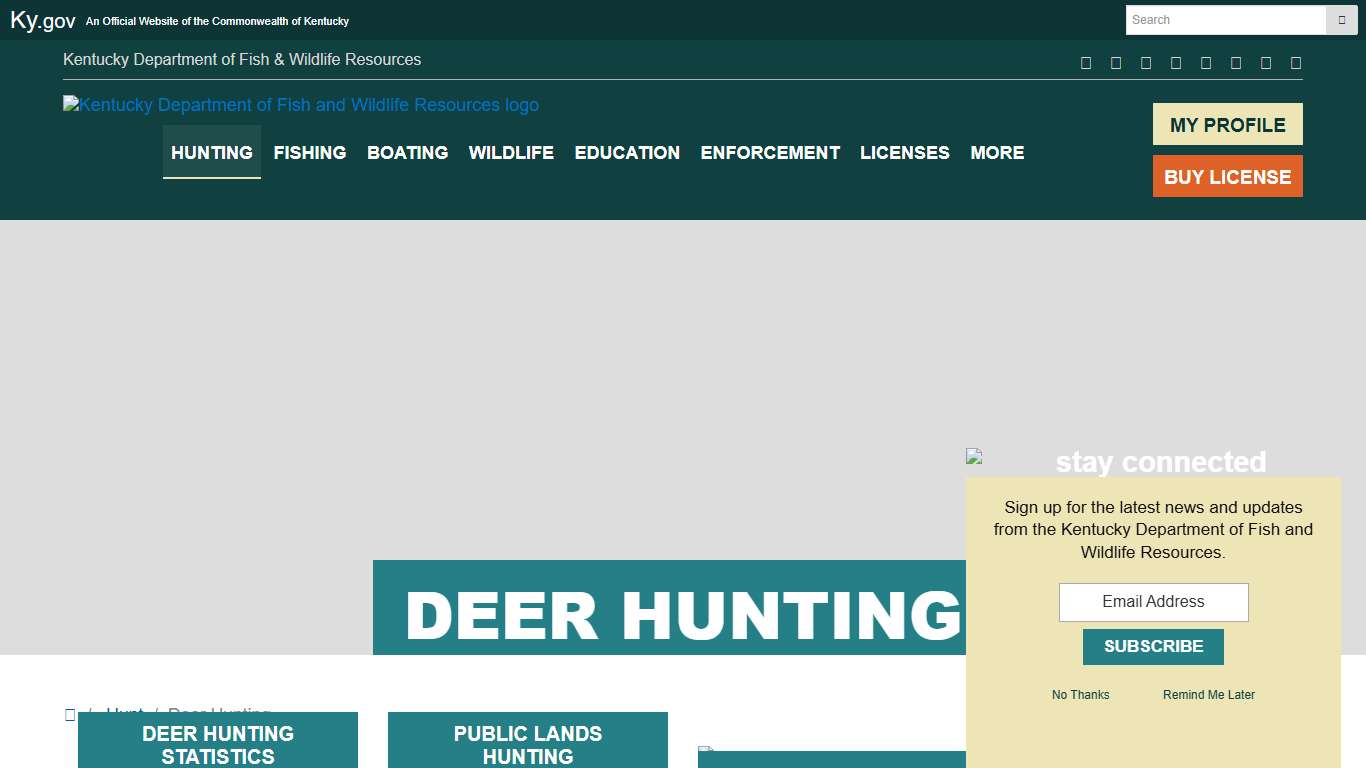 Deer Hunting - Kentucky Department of Fish & Wildlife